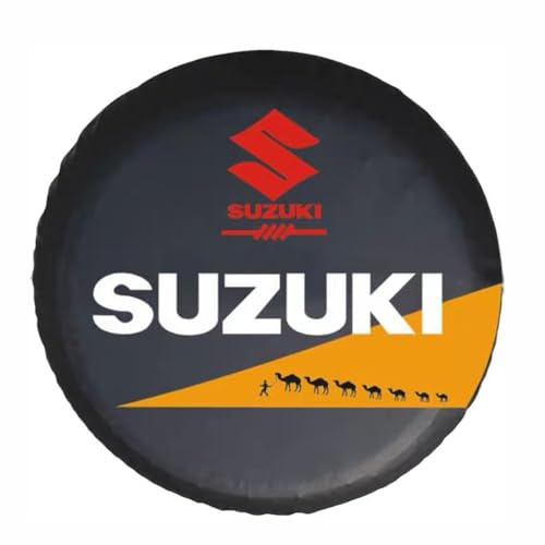 QSLLLY Coche Cubiertas Repuesto Neumáticos para Suzuki Jimny GJ FJ/Samurai 1998-2023,Funda Protectora Ruedas Cubierta Llanta Refacción Impermeable Exteriores Accesorios,15inch