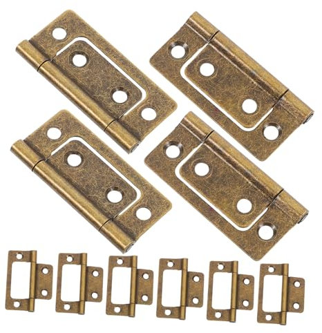 HOMSFOU 12pezzi Cerniere Per in Ferro Bronzo Anticato Cerniere Per Mobili Resistenti All Usura Per Porte e Finestre Facili Da Installare Per Armadietti Compatibili Mobili