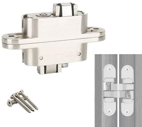 Rankomu Cerniere a Scomparsa Incrociata Regolabile in Lega di Zinco per Porte Pieghevoli Mobili Armadi - Basso Rumore, Resistente, Installazione Nascosta, Apertura 180°