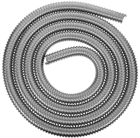 PAMINGONO Stainless Steel Metal Threaded Hose Cable Sleeve Wire Protector for Home and Industrial Use Coiled Tube Organizer Easy Installation Wire Safety Guard