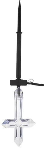 UKCOCO Luce Solare da Giardino a LED Multicolore a Croce per Tomba, Lampada Commemorativa Esterna Alimentata ad Energia Solare per Cimitero, Luce Tombale Automatica dal Tramonto All’alba