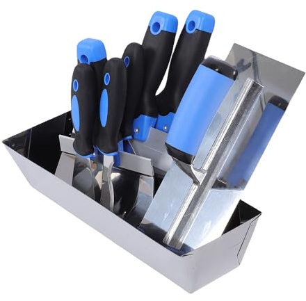 Hamwesh Set di Coltelli per Cartongesso in Acciaio Inossidabile da 8 Pezzi, Coltelli per Raschietti Multiuso con Spatola per Stuccatura per Giunture e Toppe di Finitura