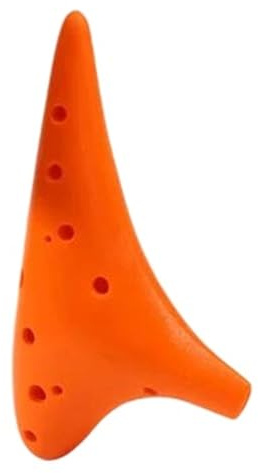 12 Loch Okarina aus Keramik Alt C Tonart Keramik-Okarina(Orange)
