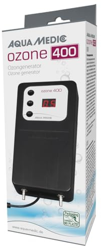 Aqua Medic Ozone Generator 400 mg/h for Aquarium – Adjustable 12V Low Voltage Ozone Unit – Improves Water Clarity, Redox & Protein Skimmer Efficiency – For Freshwater & Marine Tanks up to 4,000L