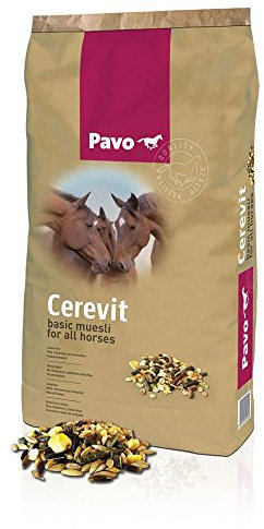 Unbekannt Pavo Cerevit 15kg Haferfreies Flockenmüsli für Erwachsene Pferde, Ideal für Freizeitpferde