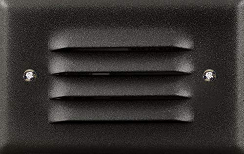 Dabmar Lighting LV617-B Cast Aluminum Recessed Louvered Brick/Step/Wall Light, Black