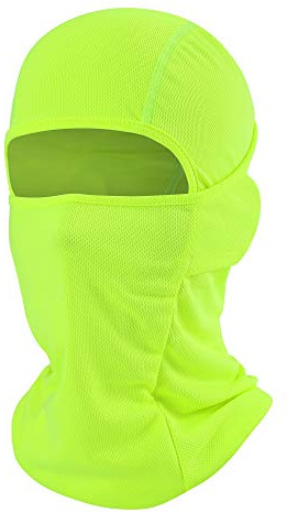 Balaclava Face Mask Adjustable Windproof UV Protection Hood (US, Alpha, One Size, Green)