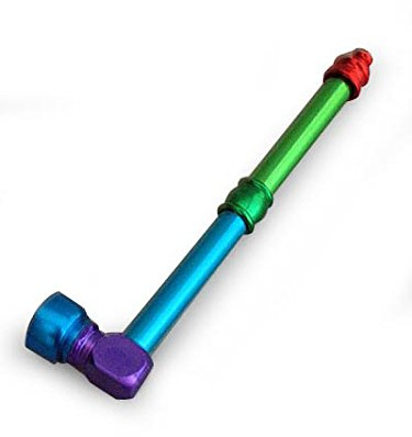 Bunte Metallpfeife aus Aluminium - Länge 14,5 cm - head&natture Smoke Shop , farblich sortiert