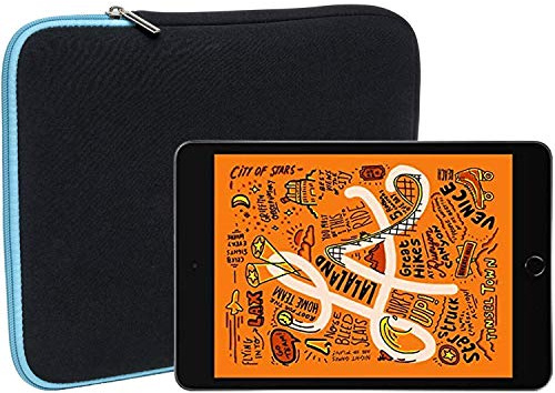 Slabo Tablet Tasche Schutzhülle für iPad mini 4 | iPad mini 5 (Wi-Fi + Cellular) Hülle Etui Case Phablet aus Neopren – TÜRKIS/SCHWARZ