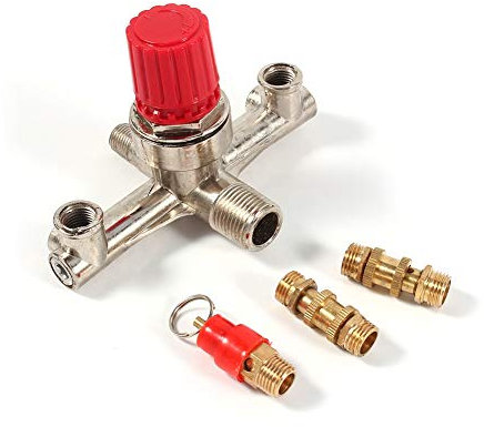 VOBOR Luftkompressor Druckregler,Luftdruckregler Kompressor- Luftdruckregler Ventil,Kompressor Ersatzteile,Zink Alloy Kompressor Druckminderer