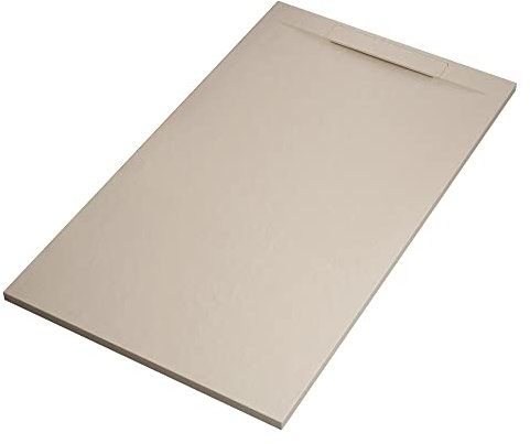 OLIMPO DOCCE - Piatto doccia in marmoresina Crema effetto pietra cemento VINCENT - 90x150