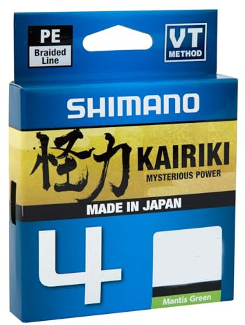 SHIMANO Line Kairiki 4 300m 0.20mm 13.8kg M Grün Angelrute mit ausgewogenem Gefühl