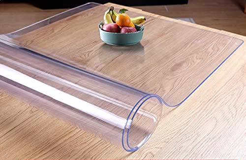 Transparente Schreibtischunterlage aus PVC, Schreibunterlage für Kinder, Zeichenmatte für den Schreibtisch, 1 mm dick, wasserdicht, großes Mauspad, 120 x 50 cm