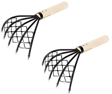 Yardwe Lot de 2 râteaux à Main pour palourdes et Fruits de mer