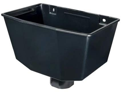 Polypipe Hopper Head Black for 68mm Round 65mm Square Down Pipe - Black