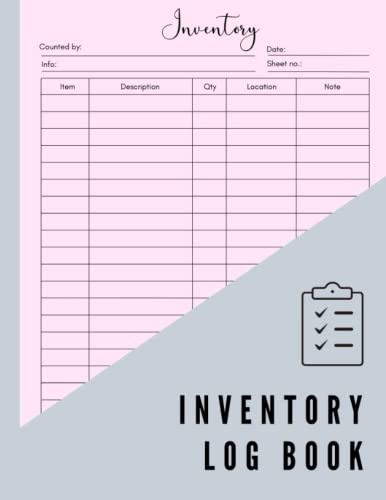 Inventory Log Book: Stock take record book with customizable notes field, keep track of your inventory in one place, ideal for business or personal selling online.