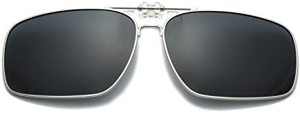 YAMEIZE Modische Clip-On-Sonnenbrille für Damen Herren UV400-Schutz Flip-Up-Brille im Freien (Schwarz)