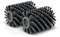 Kärcher Lot de rouleaux de brosse pour surfaces en bois PCL 3-18 - Convient pour les surfaces en bois et les revêtements en WPC, Noir