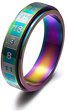 Aotiwe Freundschaftsringe Beste Freundin, Schmuck Ring Herren Nummer Angst Ring Farbe Edelstahl Größe 57 (18.1)