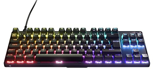 SteelSeries Apex 9 TKL - Tastiera meccanica da gaming - Switch ottici - Azionamento a 2 punti - Forma compatto Tenkeyless per eSports - Switch intercambiabili a caldo - Layout nordico (QWERTY)