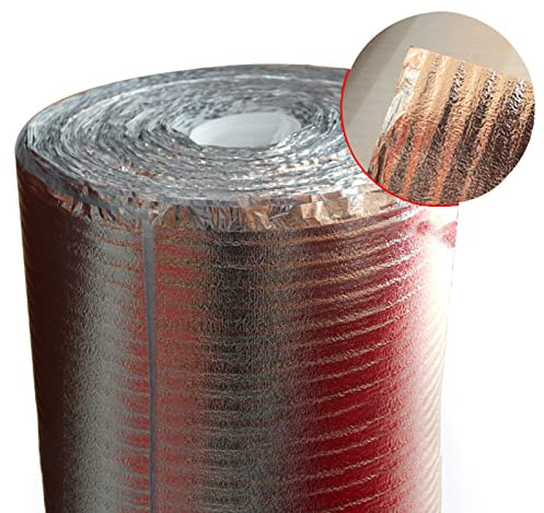 HARICSET Laminat Unterlage Trittschalldämmung Laminat 2 mm Dick Silence Floor Akustik ALU Gehschalldämmung für Laminat und Parkett mit Alu-Dampfbremse(Size:1 * 30m)