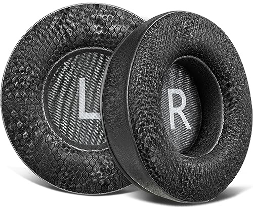 SOULWIT 90mm Mesh-Stoff Ersatzpolster Ersatz Ohrpolster für JBL Synchros E50 E50BT S500 S700 Wireless Kopfhörer, Polster mit Geräuschisolierungsschaum
