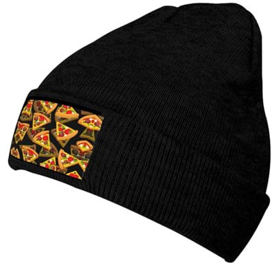 DURAGS Patins à roulettes rétro colorés unisexes élégants en laine tricotée pour adulte, confort et chaleur ultimes, Pizza 3D., taille unique