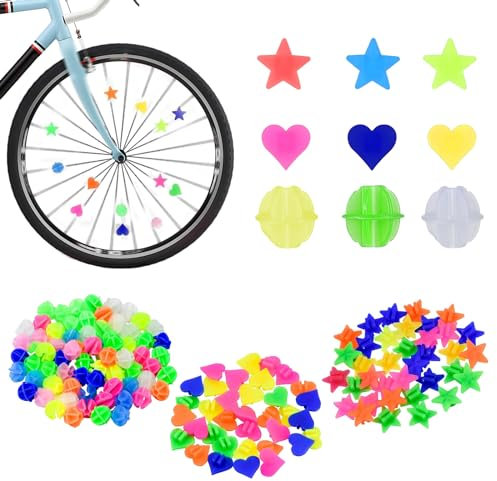 YWKJDDM 432 Stück Speichenreflektoren Fahrrad Kinder, Fahrradspeichen Bike Speichen Clicker, Bunten Fahrrad Zubehör Kinder, Reflektoren Radspeichenperlen für Kinderfahrrad