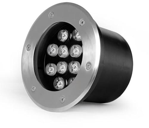 VSHENG LED Foco Empotrable Al Aire Libre Luz Subterránea IP66 Impermeable AC85-265V Lámpara Empotrable En El Suelo para Camino Patio Jardín Pisar Cubierta Camino Lámpara De Paisaje (Color : Green, S