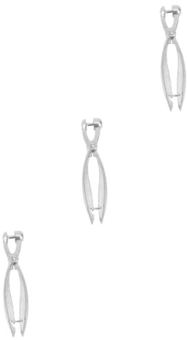 Cabilock 3 Pezzi Snocciolatore Per Ciliegie Utensile Per Snocciolare Frutta E Verdura in Lega Di Alluminio Design Semplice Facile Da Usare Argento
