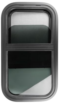 Fenêtre coulissante verticale pour caravane - Fenêtre latérale arrière - Fenêtre de camping-car - Verticale : 305 x 559 mm