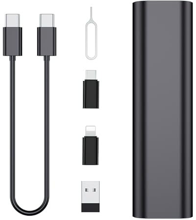 SRLWMYI Set di adattatori USB-C 6 in 1 – 60 W Multi USB-C a Lightning Adattatore con custodia per viaggi