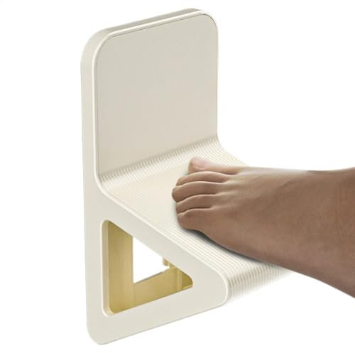 Teksome Shower Shaving Foot Rest - Shower Shaving Leg Assist Triangular Bathroom Pedal - Bathtub Foot Rest, No Drilling Shower Footrest for Shower, Hotel, Home