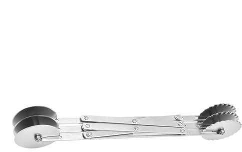 Cortador de rueda de repostería ajustable, herramienta cortador de pizza y rodillo para hornear, rueda de corte de raviolis, herramienta de corte para uso en cocina, perfecto para pasteles,