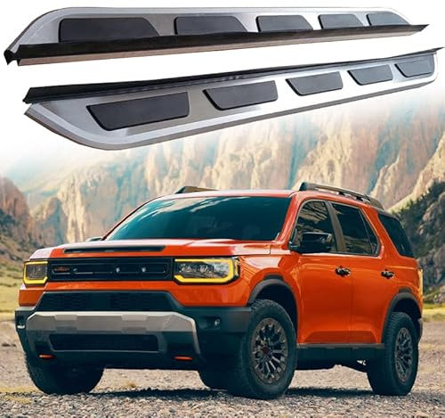Lot de 2 pédales fixes pour marchepied latéral avec barre Nerf pour Honda Passport 2026.