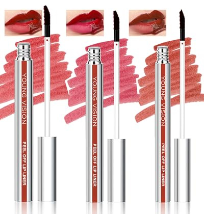 Peel Off Lip Liner Stain Set-3Fabre Lip Tint Peel Off Matte Lipliner,Langanhaltender Abziehbarer Lippenfleck,wasserfest Tattoo Magic Color Lipgloss Lippenkonturenstifte,wischfest Flüssiger Lippenstift