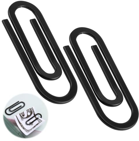 QYHON 2er Set Edelstahl Geldklammern für Herren （Schwarz）