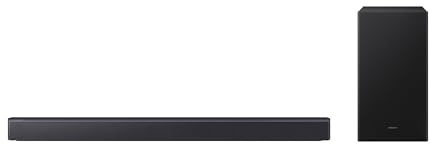 Samsung B-Series Soundbar, B450F, 2.1 hp, Subwoofer, 2.1 channel Sound, Dolby Audio/DTS Virtual:X, Bass Boost, Adaptive Sound, HW-B450F/ZN (2025 - United Arab Emirates Version)