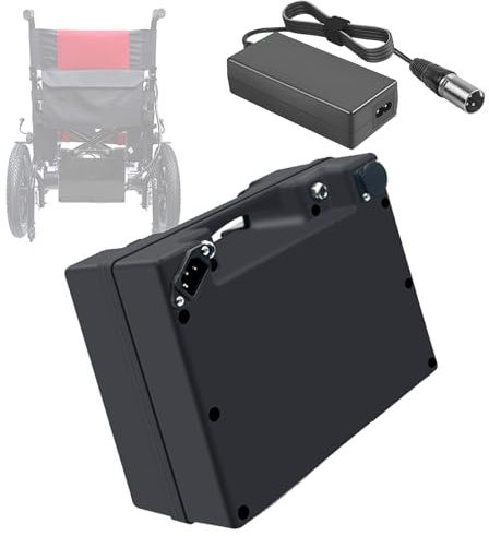 SSCYHT 24 Volt Lithium Battery 24V 12Ah 18Ah Replacement Battery 24V Electric Wheelchair Batteries 12Ah Li-ion Batteries for 250W - 450W Motors with Charger and Handle,24V12Ah