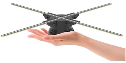 Ventilatore olografico 3D Logo LED Luci pubblicitarie natalizie Schermo di controllo WIFI Display Proiettore ologramma schermo sospeso