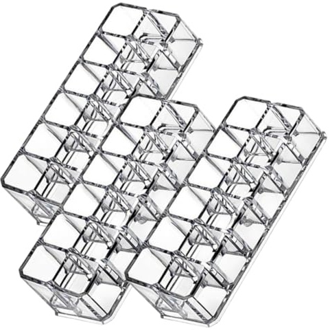 minkissy Espositore Rossetti e Porta Matite Sopracciglia 12 Scomparti Design Trapezoidale per Uso Domestico e Ufficio Organizer Cosmetici da Tavolo Salvaspazio