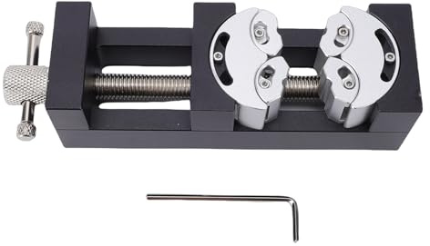Yanmis Mini Drill Press Vise, Mini Bench Vice Clamp Smart Fractal Table Vise Heavy Duty Self Adjusting for Crafts Jewelry Making Modeling Repairs