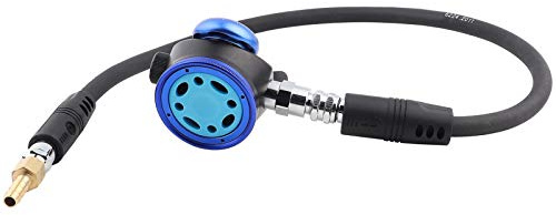 XOYIXOYI Equipo de Buceo con válvula de respiración, regulador de Snorkel de Segundo Nivel de Metal Puro con Tubo de presión Media