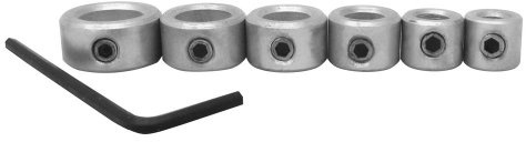 Milescraft 5342 6pc. Drill Stop Set - Includes 3/16, 1/4, 5/16, 3/8, 7/16, and 1/2-Inch