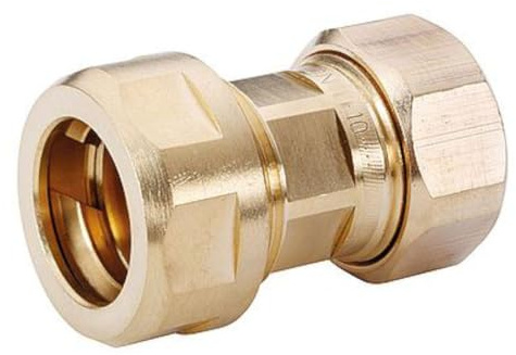 Wellrohr-Verschraubung - Übergang: Wellrohr DN25 auf 22mm / 18mm Kupfer (Cu)