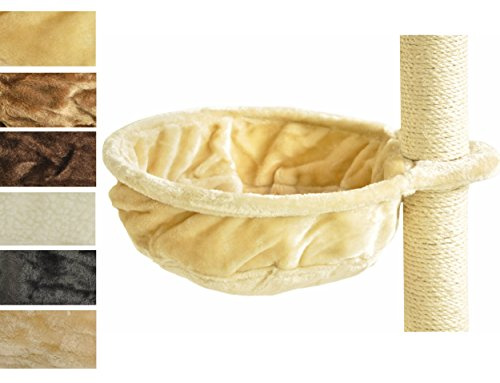 nanook Liegemulde für kräftige Katzen, Schlafmulde und Aussichtsplattform für Kratzbäume, kuscheliges Katzenbett zum Nachrüsten, 40 cm Ø, Tiefe 12 cm