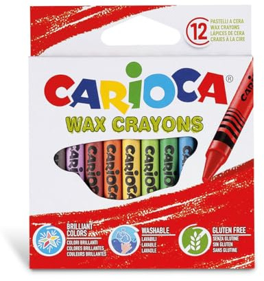 Carioca Pastelli a Cera Lavabili, 12 Pezzi, C4742365