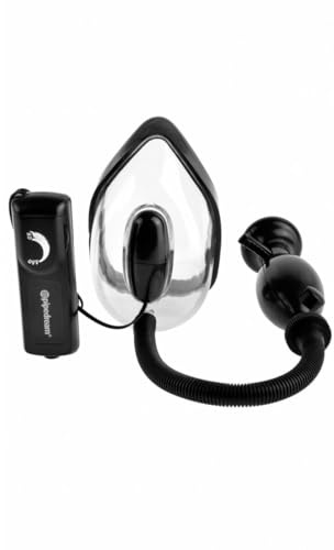 Pipedream Fetish Fantasy Extreme Vibrating Pussy Pump, Clear & Black, 5,5 Zoll