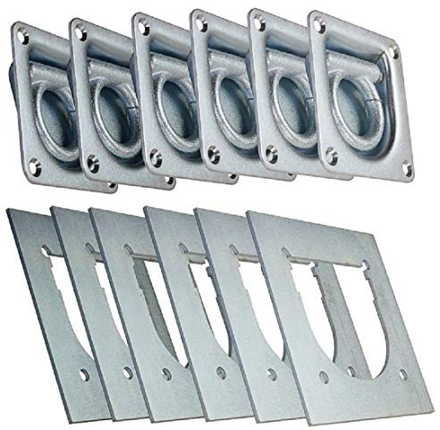 meinAnhängerersatzteil 6X Zurrmulden Zurrösen + Gegenplatte 800daN 800kg Ladungssicherung Pkw Anhänger