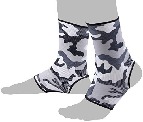 BAY Sport Camouflage schwarz weiß Größe XL 2X elastische Fußbandagen Fußgelenkbandagen 1 Paar